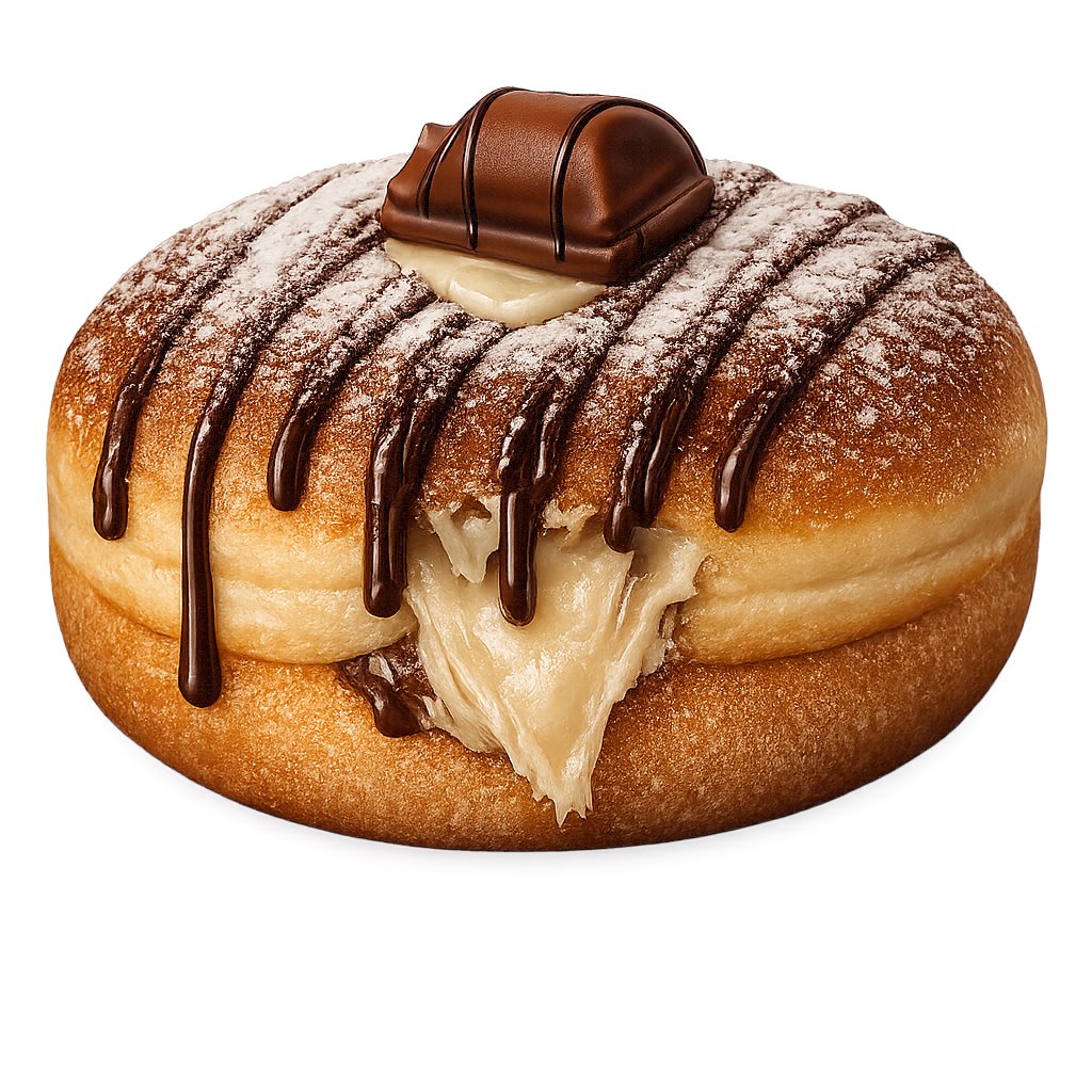 Donut recheado de creme Kinder